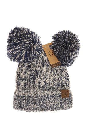 C.C Double Pompom tuque- Hat23 enfant