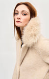 Joseph Ribkoff Faux Feather Coat 243923