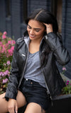 Mauritius Lambskin Leather Spring Jacket 'Nola rf'