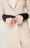 SOIA & KYO faux fur lined leather mittens 'Betrice'