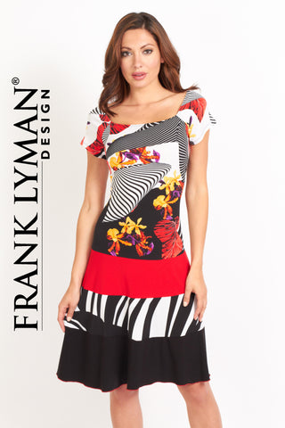 Gracieuse robe à imprimés par Frank Lyman (36140)